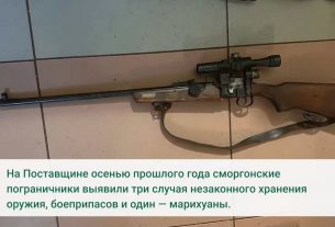 Сморгонские пограничники возбудили уголовные дела за незаконное хранение боеприпасов, оружия и наркотиков